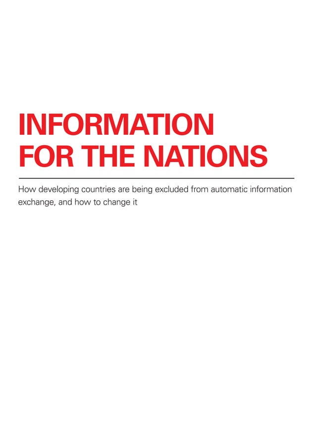Information for the Nations How developing countries are being