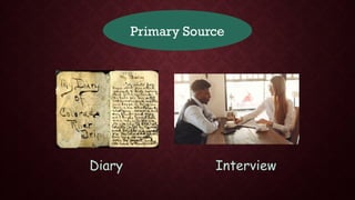 Primary Source
Diary Interview
 