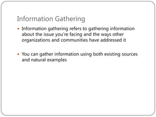 Gather Information Examples Information gathering | PPTX