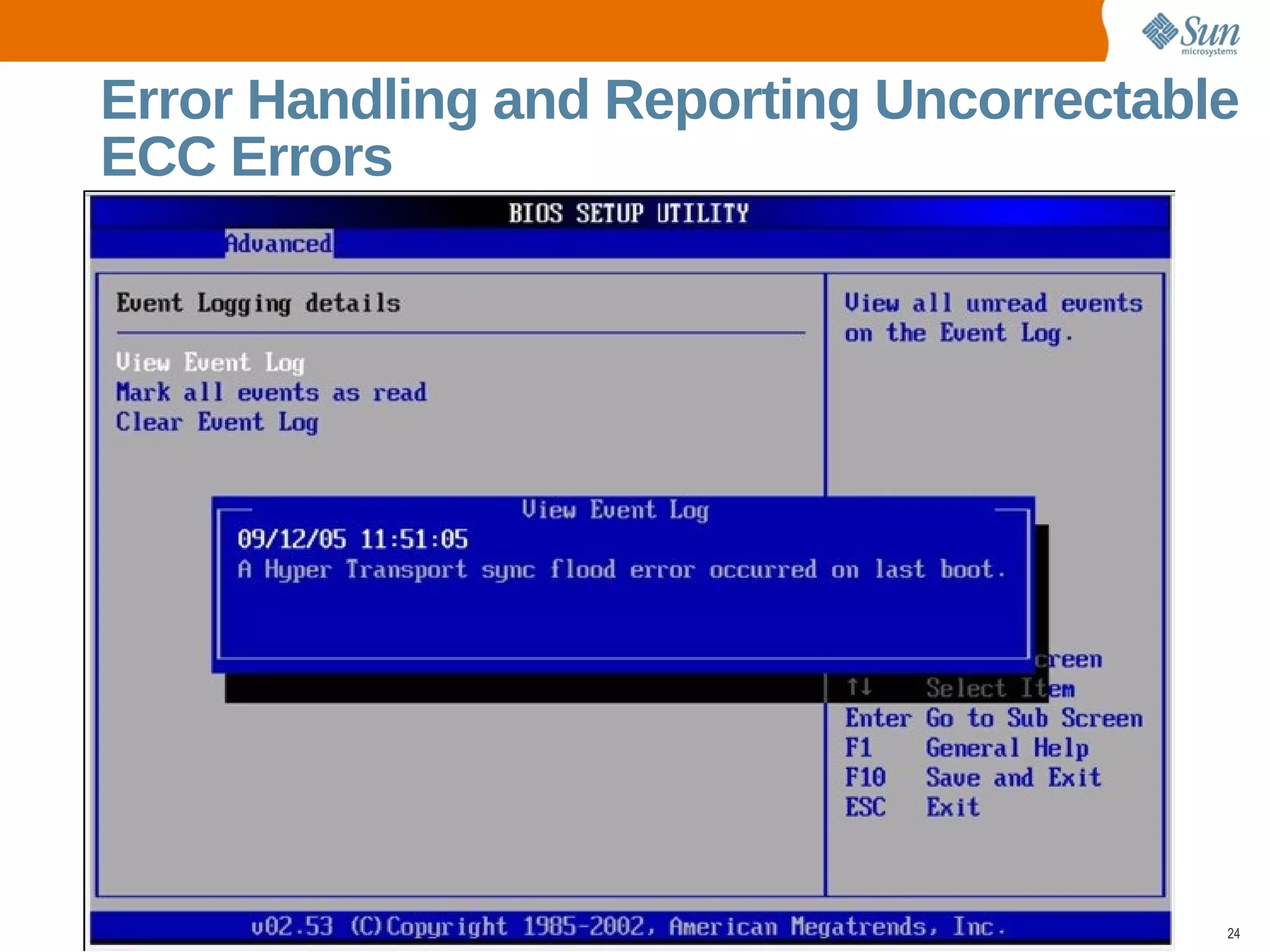 Error Handling and Reporting Uncorrectable ECC Errors 