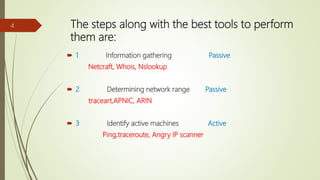 ( Ethical hacking tools ) Information grathring | PPTX