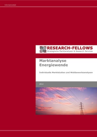 Informationsblatt
Marktanalyse
Energiewende
Individuelle Marktstudien und Wettbewerbsanalysen
2012
 