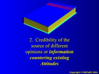 2.  Credibility of the source of different opinions or  information countering existing Attitudes 