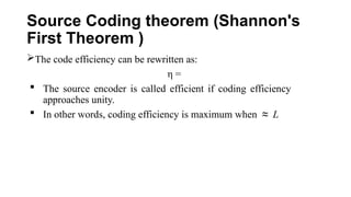 Comprehensive Lecture on Source Coding in Information Theory and Coding ...