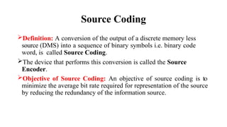 Comprehensive Lecture on Source Coding in Information Theory and Coding ...