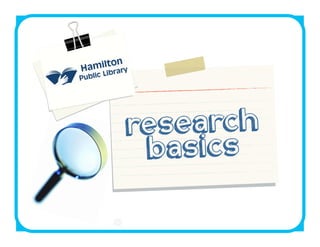 research
 basics
 