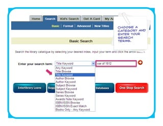 Choose a
category and
enter your
search
terms.
 