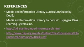 INFORMATION LITERACY MIL PPT 12 Revised June 11, 2017 Information ...
