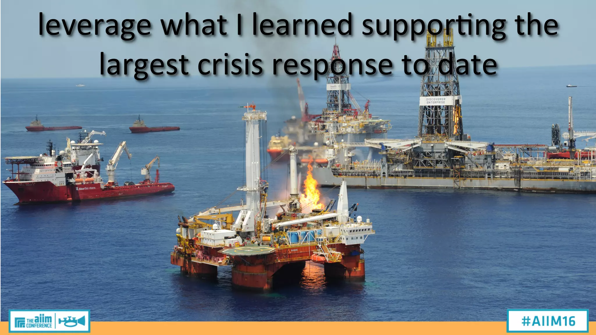 leverage
what
I
learned
suppor2ng
the
largest
crisis
response
to
date