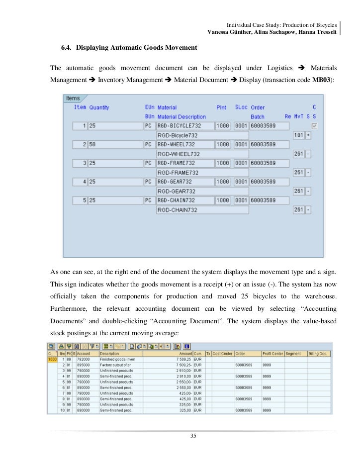 Case study production picture