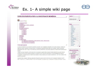 Ex. 1- A simple wiki page

 