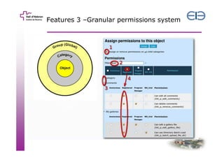 Features 3 –Granular permissions system

 