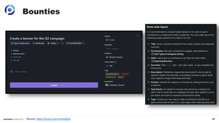 21
Bounties
Source: https://tinyurl.com/mshs9jnb
 
