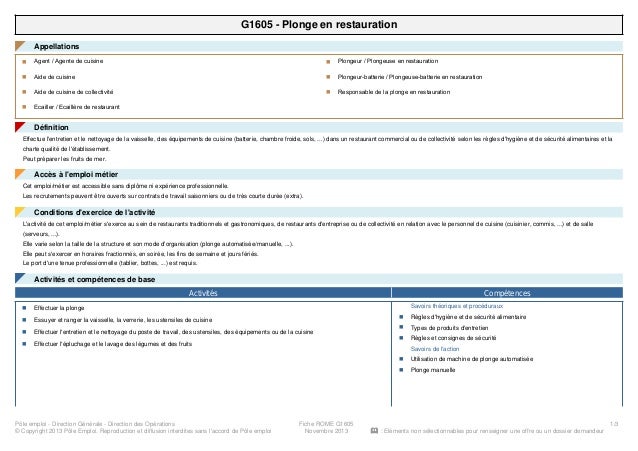 Information Metier Hotellerie Restauration Plonge En Restauration Www