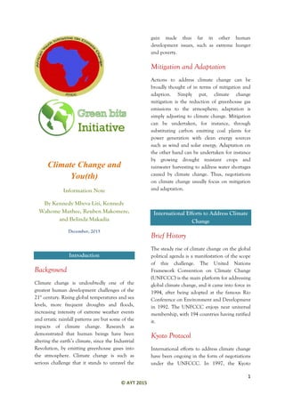 Information note climate change youth