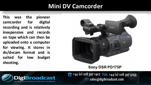 Information on different types of camcorders by www.digibroadcast.com