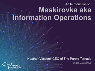 Heather Vescent, CEO of The Purple Tornado
An Introduction to
 