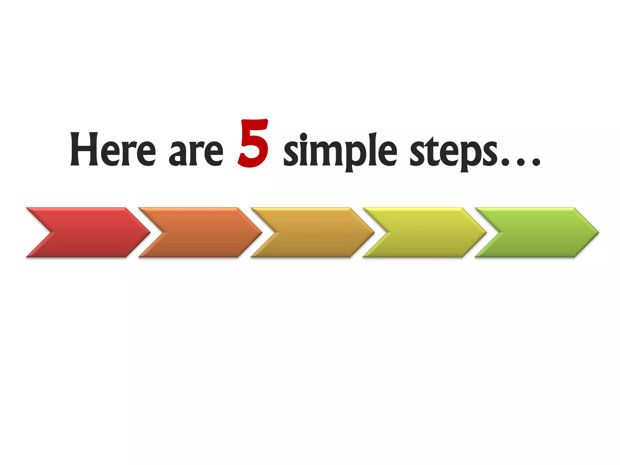 Here are   5 simple steps…
 
