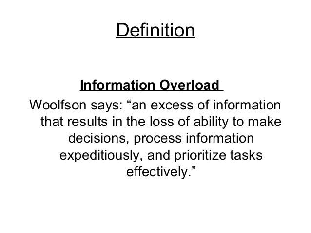 Information overload