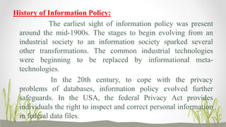 Information policy sunil sir | PPTX