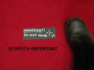 Is speech important