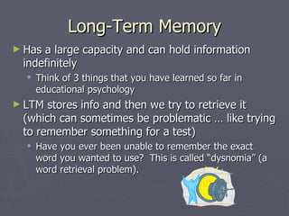 Information processing & cognitive theories of learning | PPT