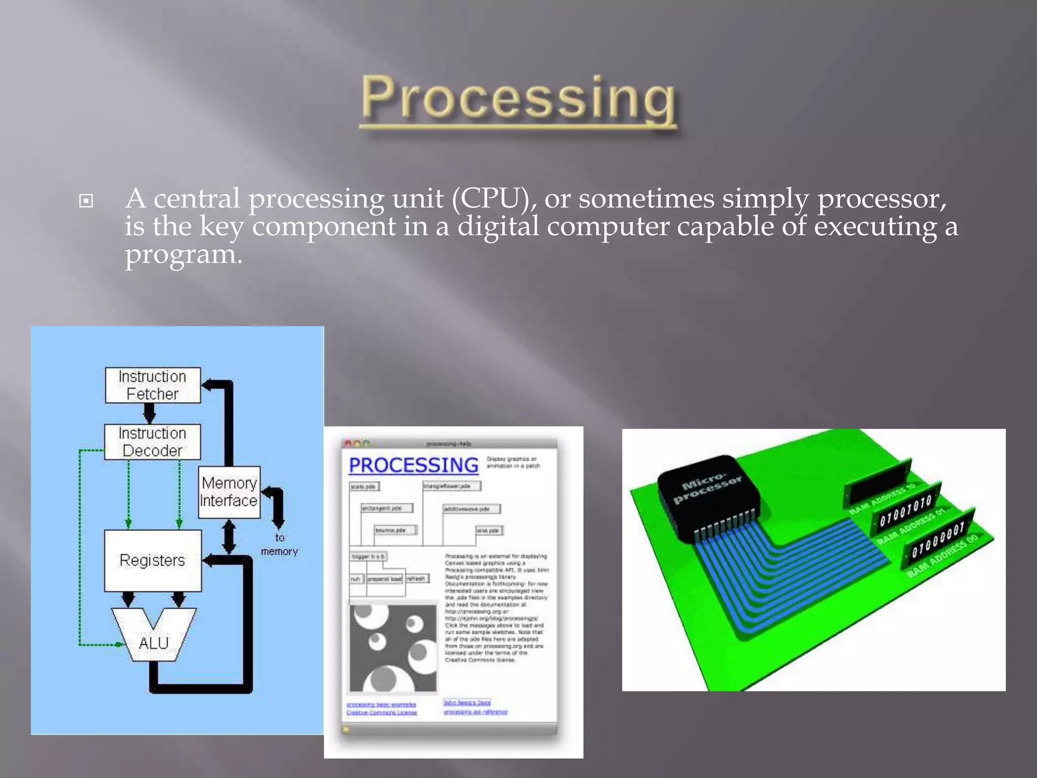 Information processing cycle | PPTX | Data Storage and Warehousing ...