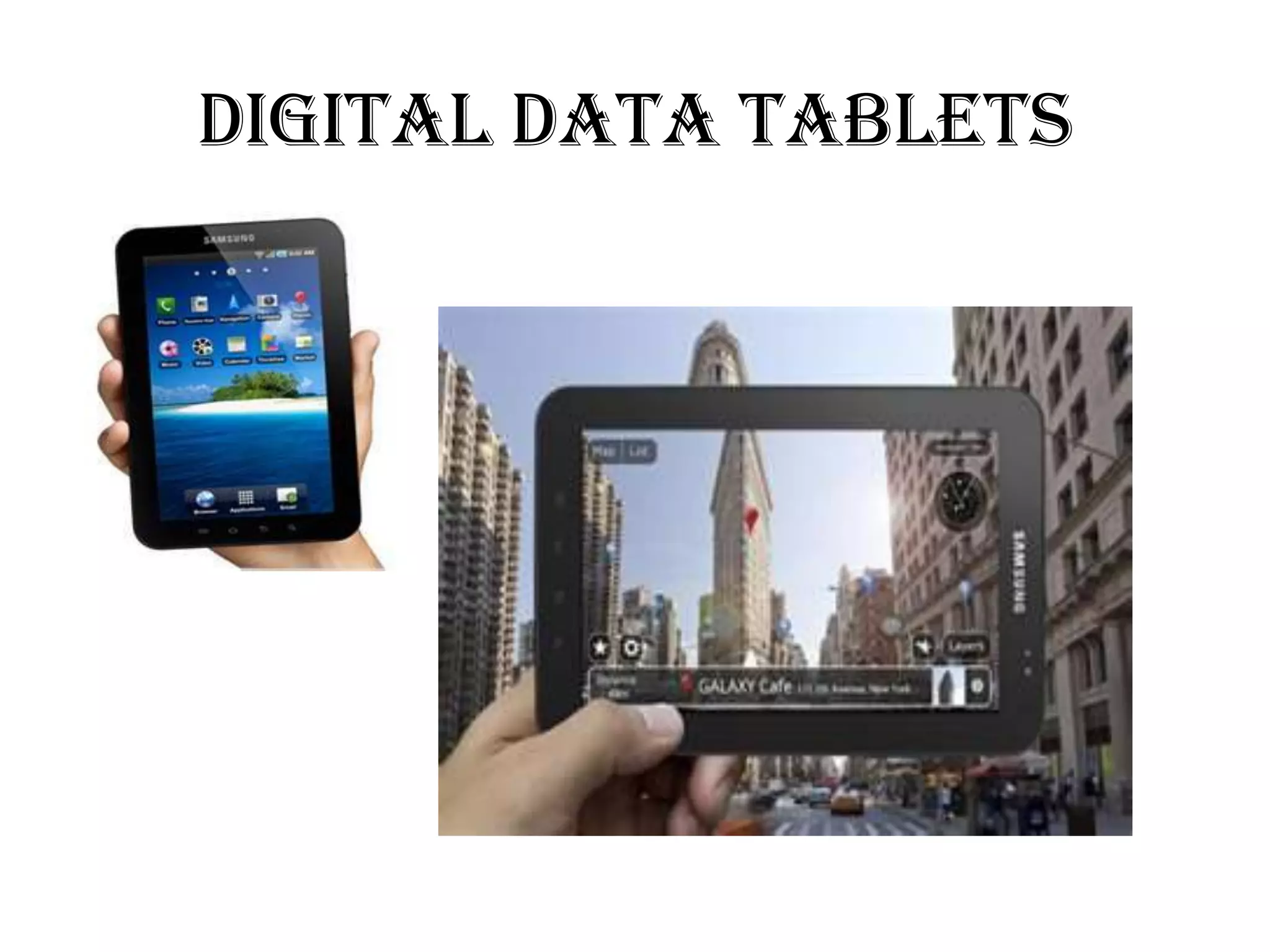 Digital data tablets