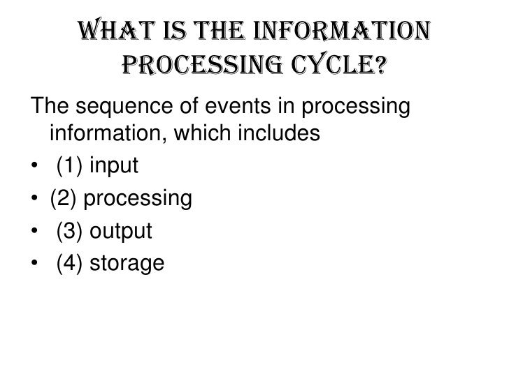 Information processing cycle