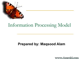Information Processing Model
Prepared by: Maqsood Alam
 