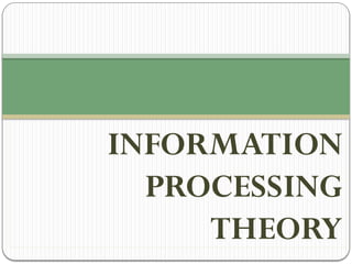 Comprehensive Overview of Information Processing Theory and Memory ...