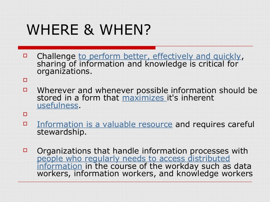 Information resource management