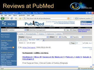 Reviews at PubMed 