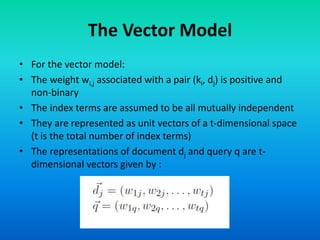 Information retrieval 10 vector and probabilistic models | PPTX