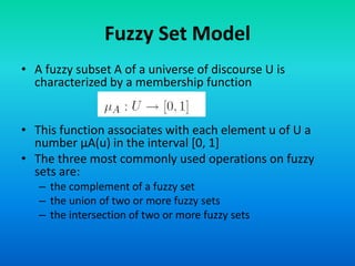 Information retrieval 14 fuzzy set models of ir | PPTX