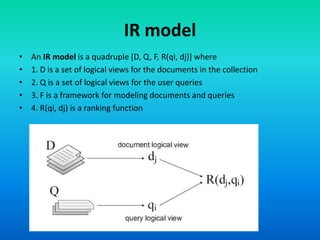 Information retrieval 6 ir models | PPTX