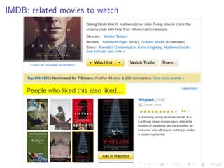 IMDB: related movies to watch
 