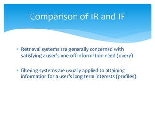 Information Filtration | PPTX