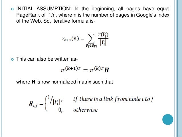 Information retrival system and PageRank algorithm