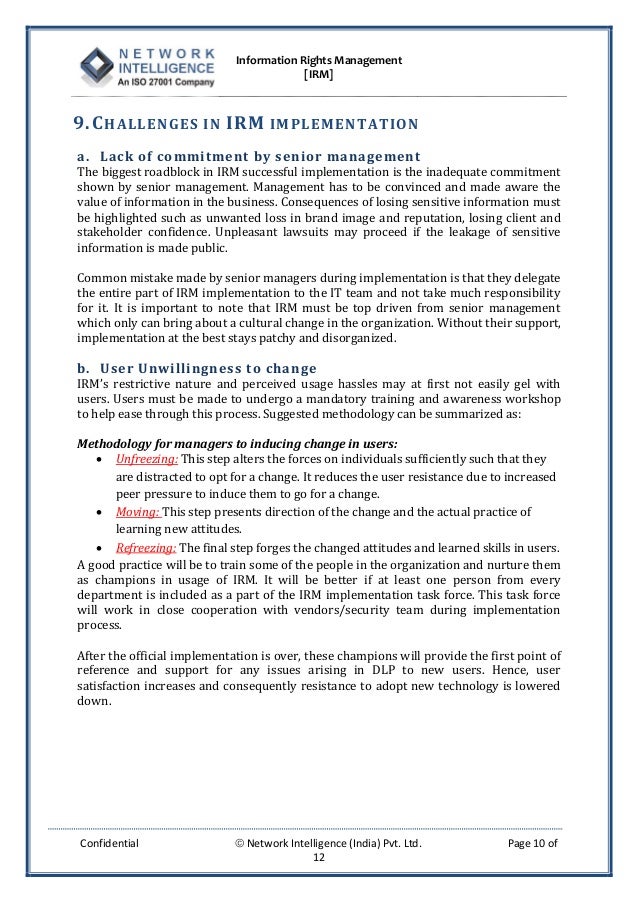 Information Rights Management (IRM)