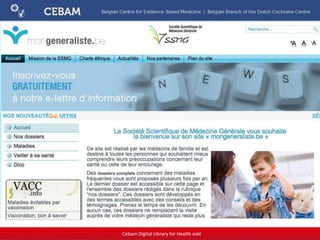 mongeneraliste.be
Cebam Digital Library for Health asbl
 