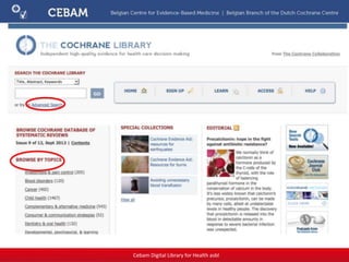 Cebam Digital Library for Health asbl
 
