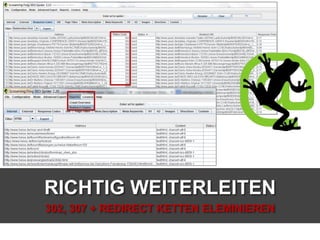 RICHTIG WEITERLEITEN
302, 307 + REDIRECT KETTEN ELEMINIEREN
 