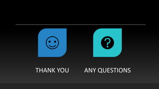 THANK YOU ANY QUESTIONS
 