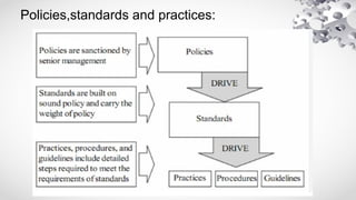 Policies,standards and practices:
 