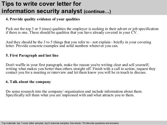 security analyst cover letter
