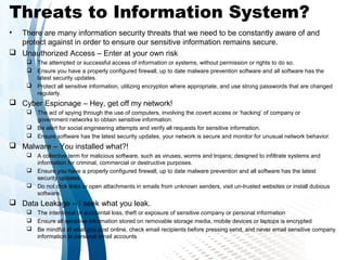 Information security and other issues | PPT