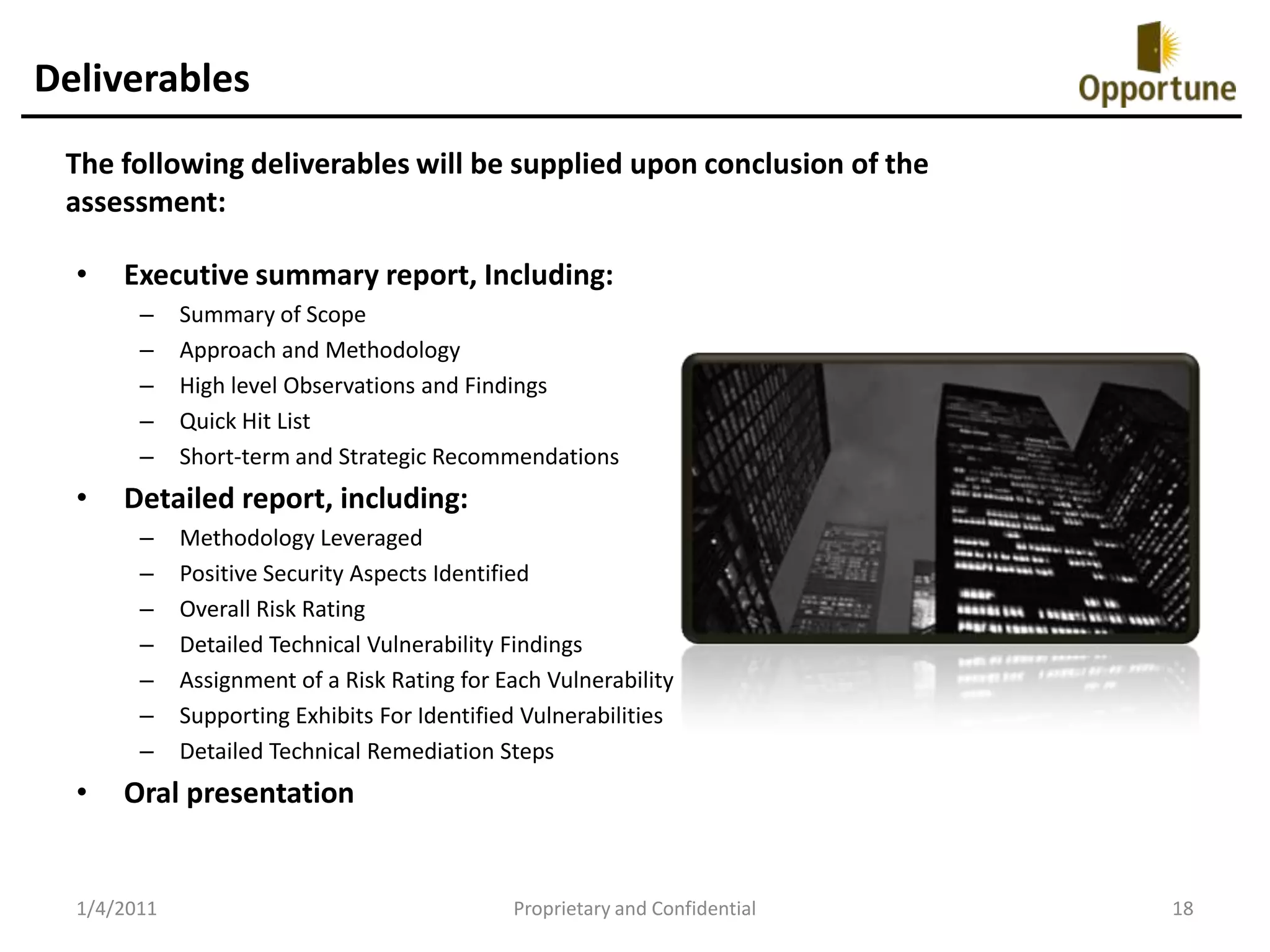 Opportune Corporate Profile1/4/2011Opportune LLP Service Offering6
