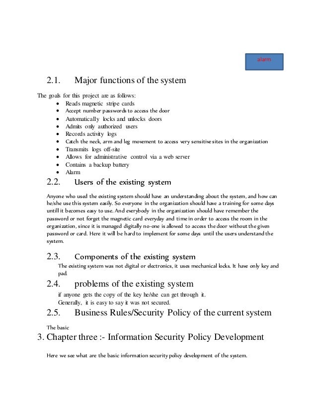 Information Security Proposal For Electronic Door Lock