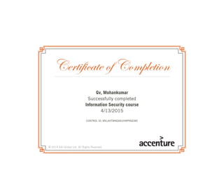 Information security certificate